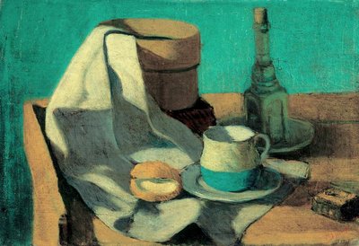 Nature morte avec tamis, petit pain et tasse - Janos Nagy Balogh